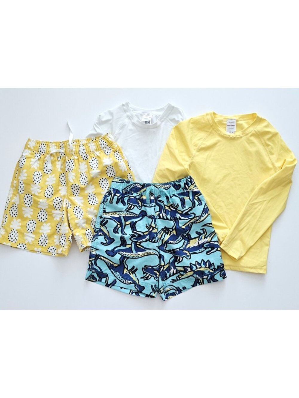 Hanna Andersson 120 130 8 Rash Guard Swim Top Trunks Set Beach Pool